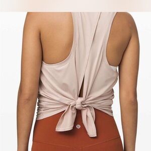 Women's Cream Tie-Back Top